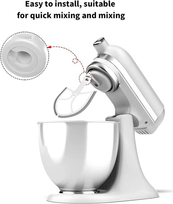 Flexibele Menghaak voor 5QT Bowl Lift Stand Mixer - Ideaal voor Deeg, Roomglazuur en Aardappelpuree Maken — afbeelding 2