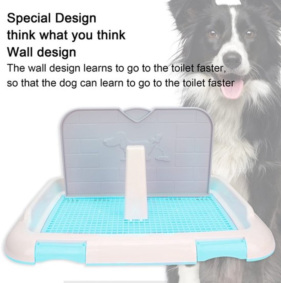 Dailygoody - Hondentoilet - Indoor hondenkattenbak - Droge voeten - Blauw - Potty