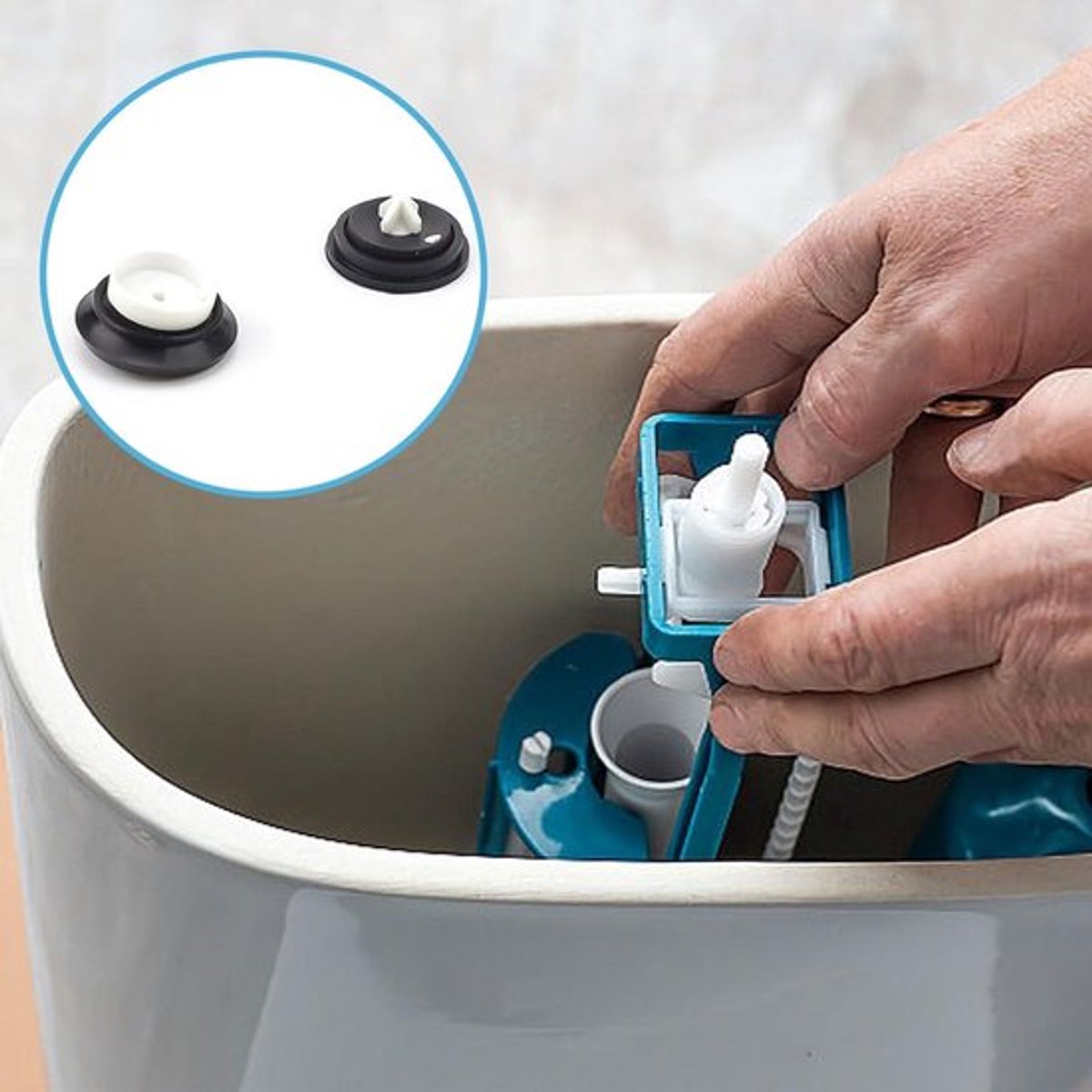 Allecto Plus - Hutmembraan spoelbak 4 stuks | Spoelventiel inlaat membraan |