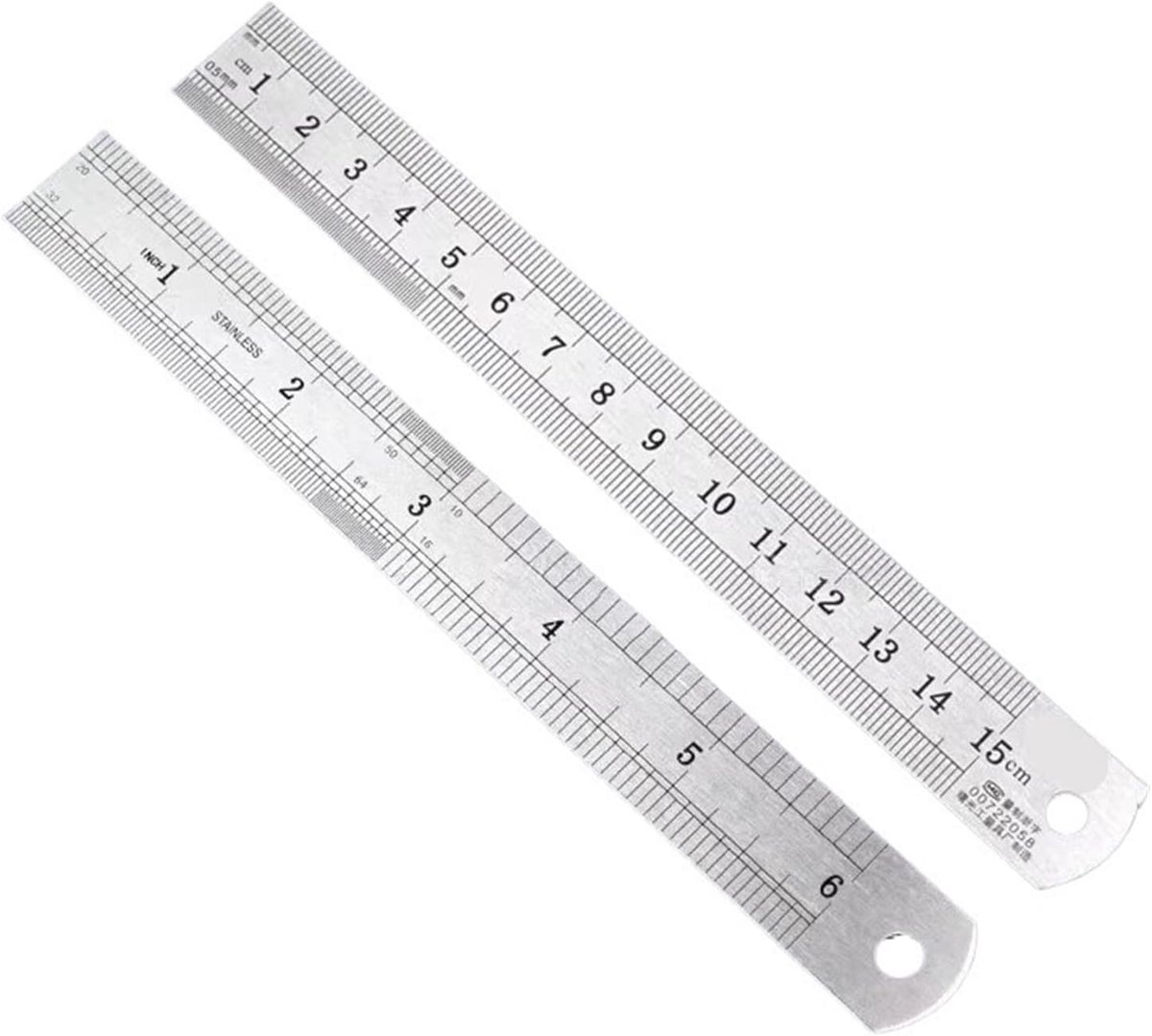 Metalen Liniaal - Meetlat Dubbelzijdig - Precisie Meten - Roestvrij Staal - 30 cm - Zilverkleurig