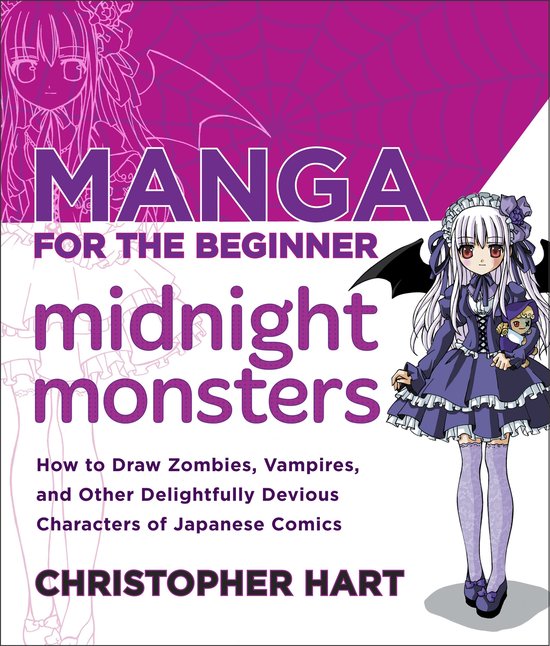 Manga for the Beginner: Midnight Monsters, een boek met illustraties van vampiers en monsters, geschreven door Christopher Hart.