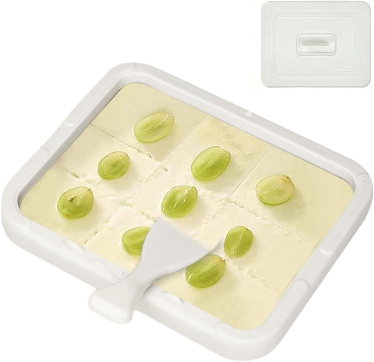 IJsjesmachine Voor Kinderen - Rol IJs Maker - Desserts Maken - Geen Elektriciteit Nodig - 22.5x17.5x3.5cm - Wit