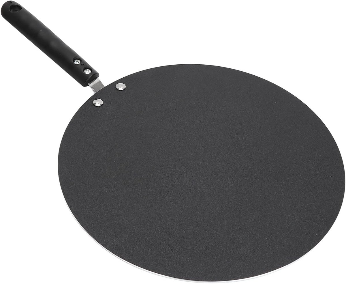 Crêpepan met anti-aanbaklaag - Pannenkoekenpan - Ontbijt maken - Gelijkmatige warmteverdeling - Ca. 750g - Zwart