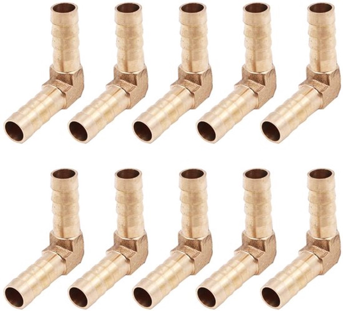 Store_8 - Messing Slangkoppelingen - 10 Stuks - 90 Graden Aansluiting