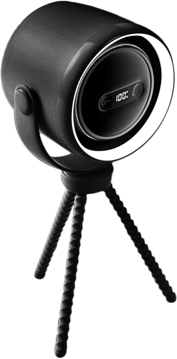 Draagbare Ventilator - Clip-on Fan - Kind Koel Houden - 100 Snelheden LED - 10000mAh Batterij - Zwart