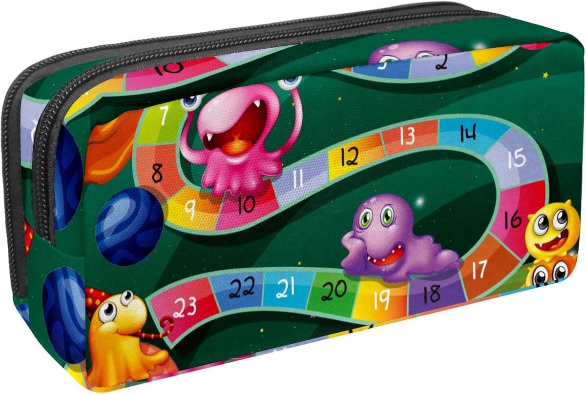 Pennenetui Tas - Opberger Organizer - School Kantoor - Praktisch Uniek Ontwerp - 6 x 21 x 10 cm - Multi