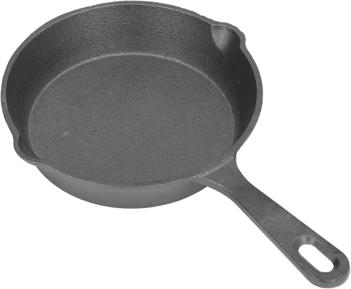 Mini Koekenpan - Gietijzeren Pan - Pannenkoeken Bakken - Antiaanbaklaag - 14 Cm - Zwart