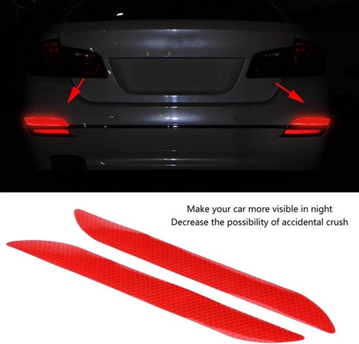 Shopcentral - Reflecterende Veiligheidsstickers - 300 m Zichtbaarheid - Zelfklevend