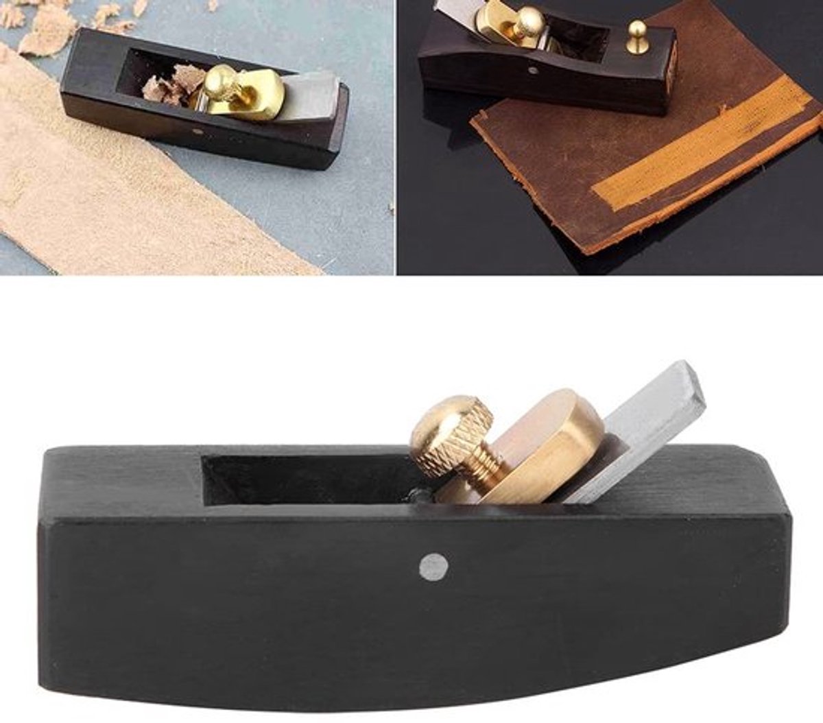 Dailygoods- Handplaner - Blokschaaf - Leerplaner Set - Houten Handgreep