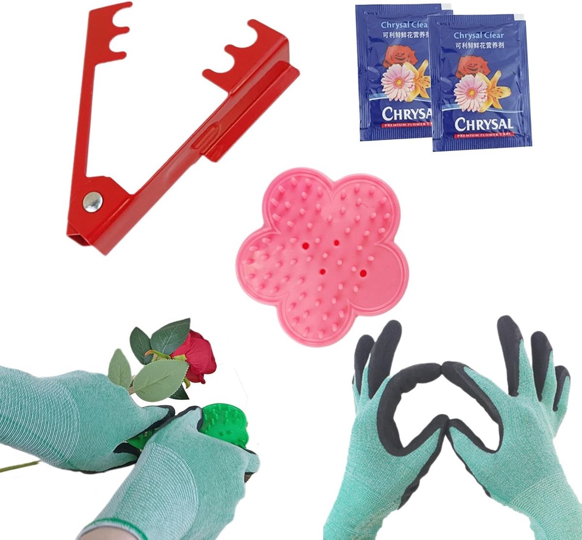 Rozen Doornverwijderaar - Bloemstengel Stripper - Bloemen Schikken - Veilig en Efficiënt - 16.9 Centimeter Blad - Multikleur