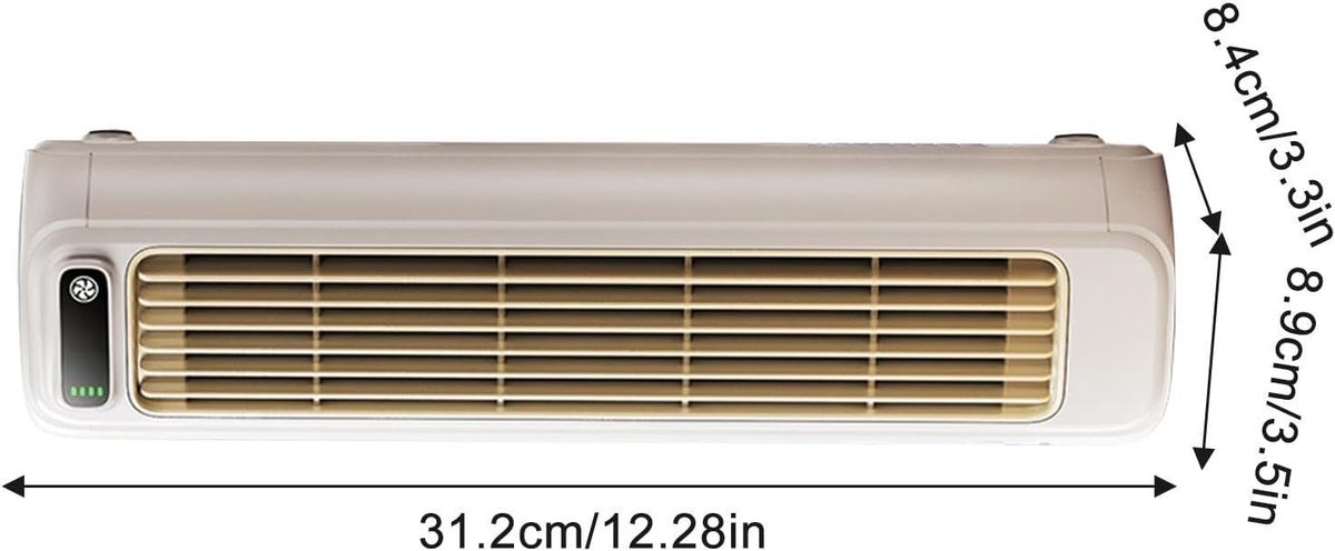 Stille staande ventilator - Torenventilator krachtig - Kamertemperatuur verlagen - Bladloze structuur veilig - 312 cm hoog - Beige – foto 6