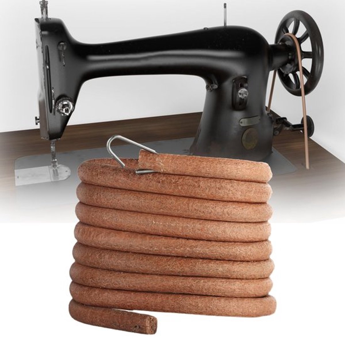 Allecto - Leren riem naaimachine - Duurzaam en eenvoudig te installeren - 183 cm
