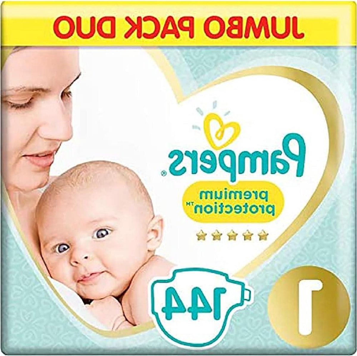 Babyluiers Maat 1 - Wegwerpluiers Pasgeboren - Baby Huid Beschermen - Goedgekeurd British Skin Foundation - 144 stuks - Wit