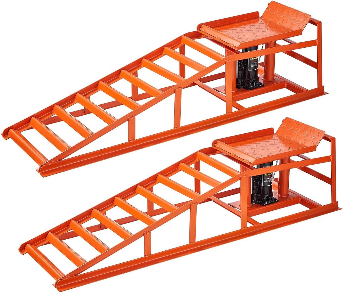 Hydraulische Autostalling - Auto Oprijplaten - Onderhoud Voertuigen - 4-Niveau Hoogteverstelling - 5 Ton Capaciteit - Oranje