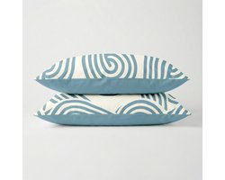 Dekbed-Discounter - Fresh and Co Kussenslopen 60 x 70 cm - Set van 2 kussenslopen - Wasbaar op 40 graden - Anti-allergisch - Curvy Lines