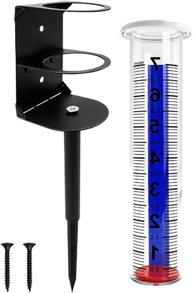 Regenmeter Buiten - Neerslagmeter Tuin - Weer Bewaken - Rechte Buisontwerp - 255 cm - Transparant