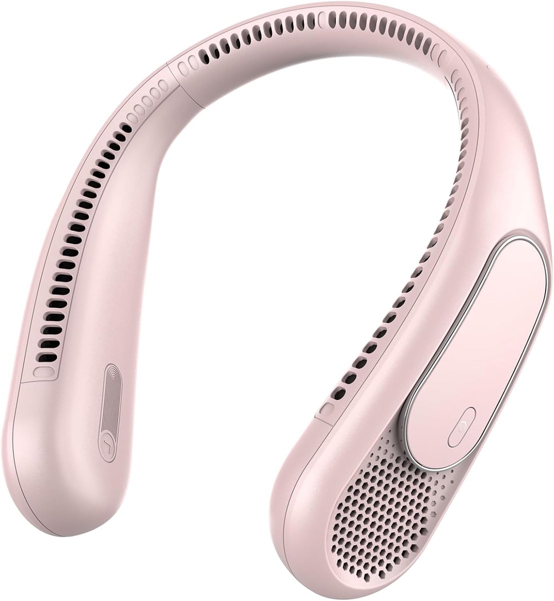SnelShoppen - Draagbare Nekventilator 6000mAh Oplaadbare Bladloze Ventilator met 3 Snelheden - Handsfree USB Koelventilator voor Binnen & Buiten - Roz