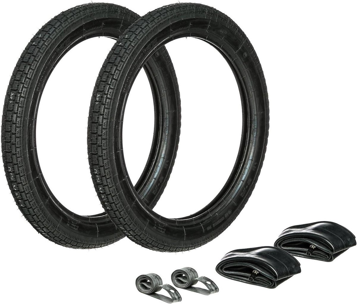 Motorbanden Set - Banden en Slangen - Motoronderhoud - Compleet met velgbanden - 2.75 x 16 Inch - Zwart