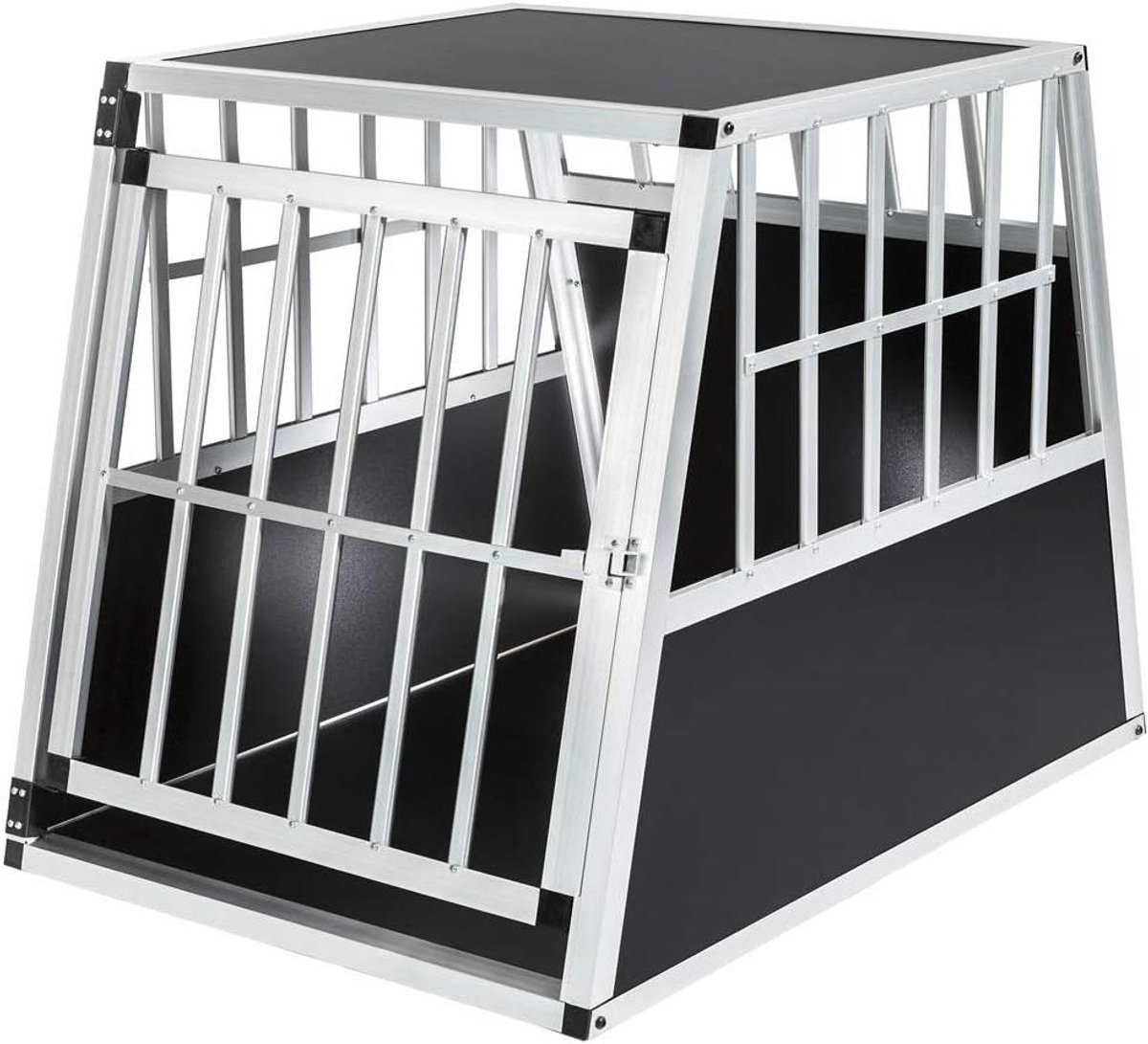 Honden Transportbox - Dog Crate Auto - Veilig Vervoer Hond - Trapezium Vorm - 66 x 90 x 69.5 cm
