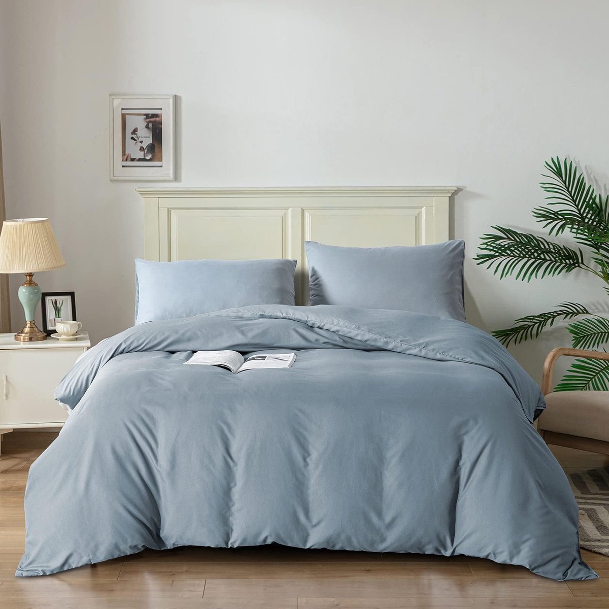 SnelShoppen - Good Nite Dekbedovertrekset Grijs - Zachte Microvezel Beddengoed met Kussenslopen - Eenpersoons 135 x 200 cm - Ideaal voor Slaapkamer, K