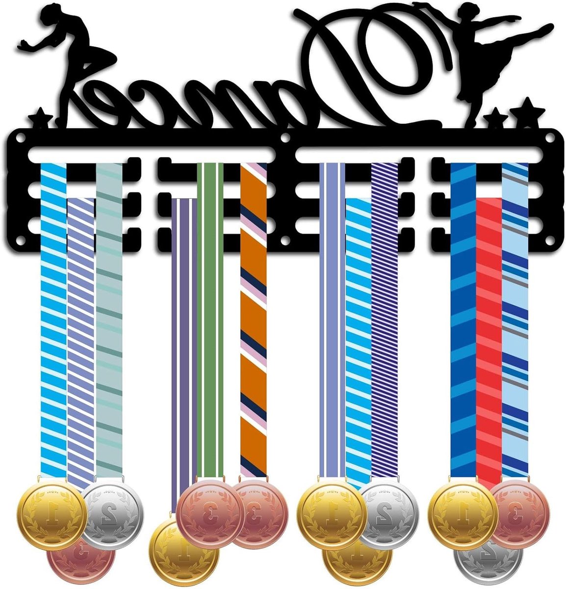 Dans medaille hanger - Medaille rek organizer - Prestaties tonen - Ruimte voor 60+ medailles - 29 x 13 cm
