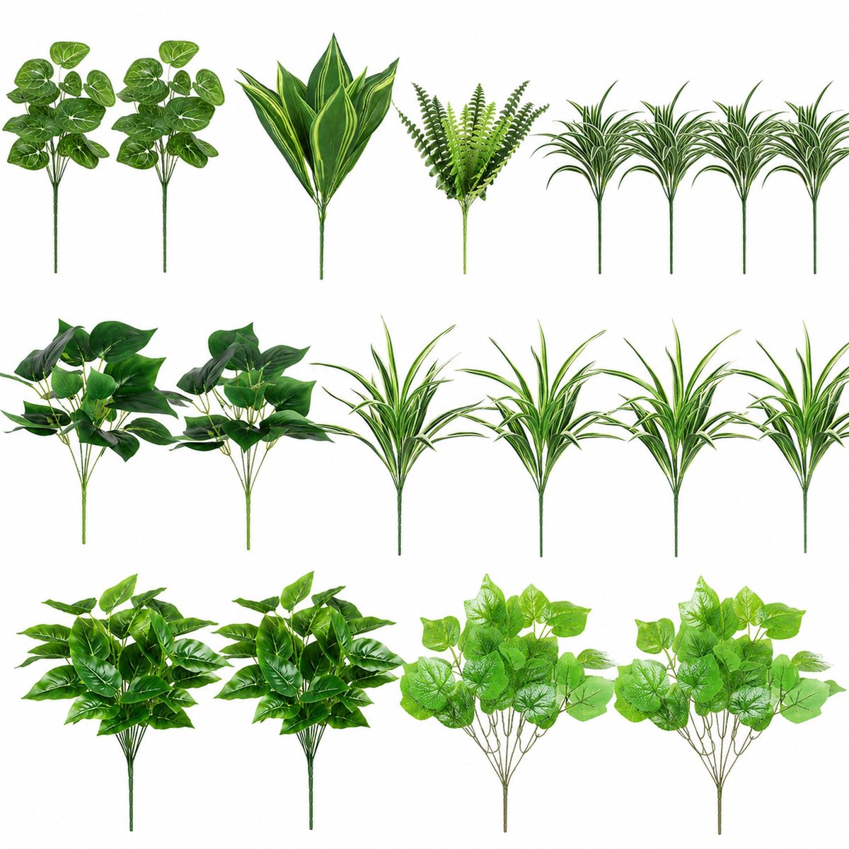 SnelShoppen - Kunstbalkonplanten, Weerbestendige Kunstplanten voor Buiten, UV-bestendige Decoratie, Lavendel en Varen, Perfect voor Tuin en Balkon