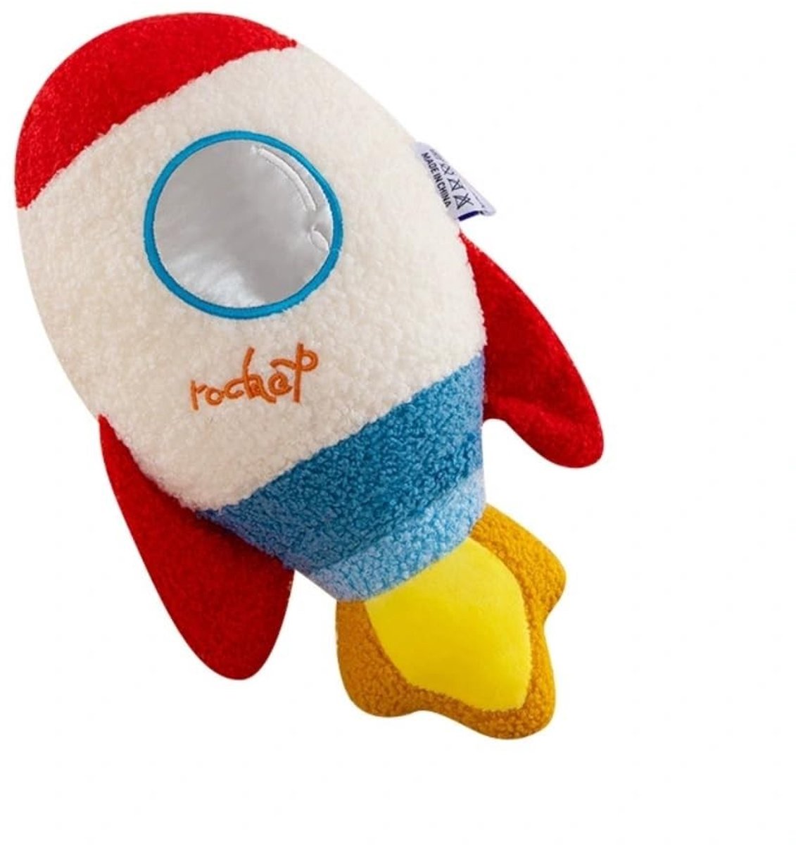 Dailygoods- Pluche Speelgoed Raketvorm - 38 cm Kussen - Zachte Pluche Stof - Decoratie Slaapkamer - Verjaardagscadeau Kinderen - Speelse Ontwerp - Knuffel