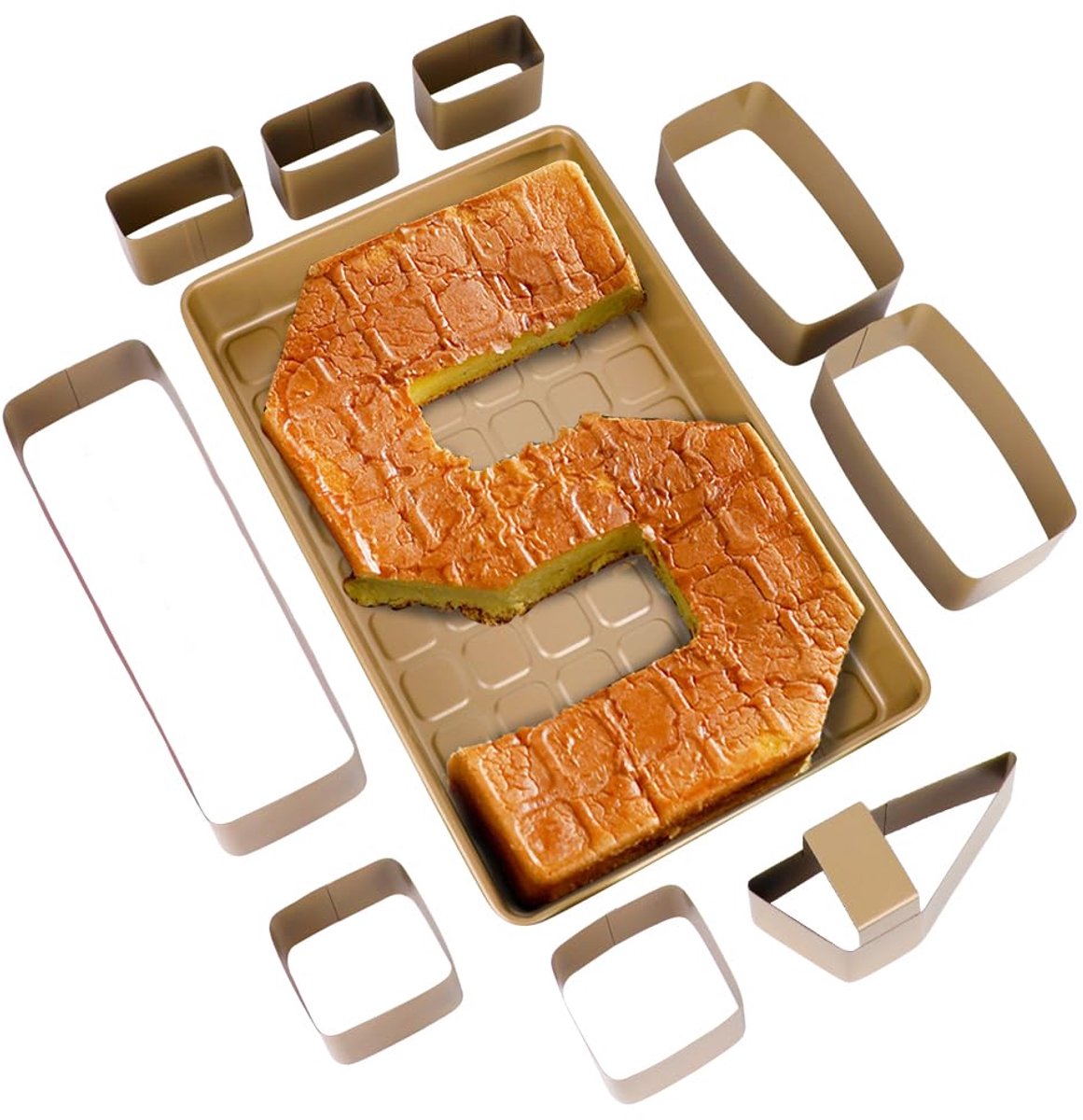 Dailygoods - Aanpasbare Cakemallen met Cijfers en Letters - Anti-aanbak Bakvorm voor Feestjes