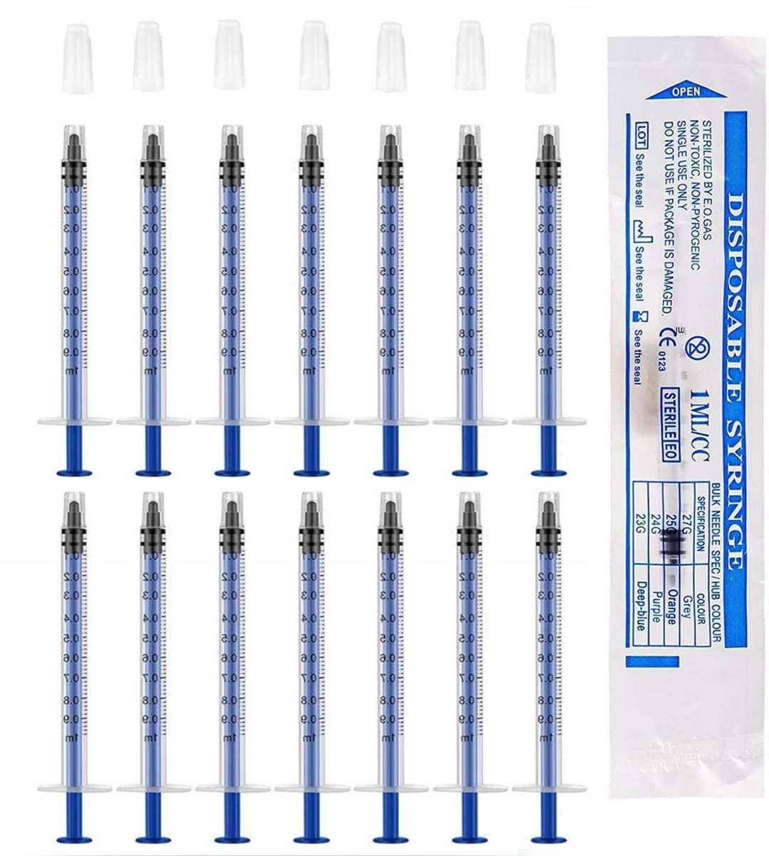 Dailygoods - 1 ml Wegwerpspuiten zonder Naald - Set van 30 Stuks voor Diverse Toepassingen