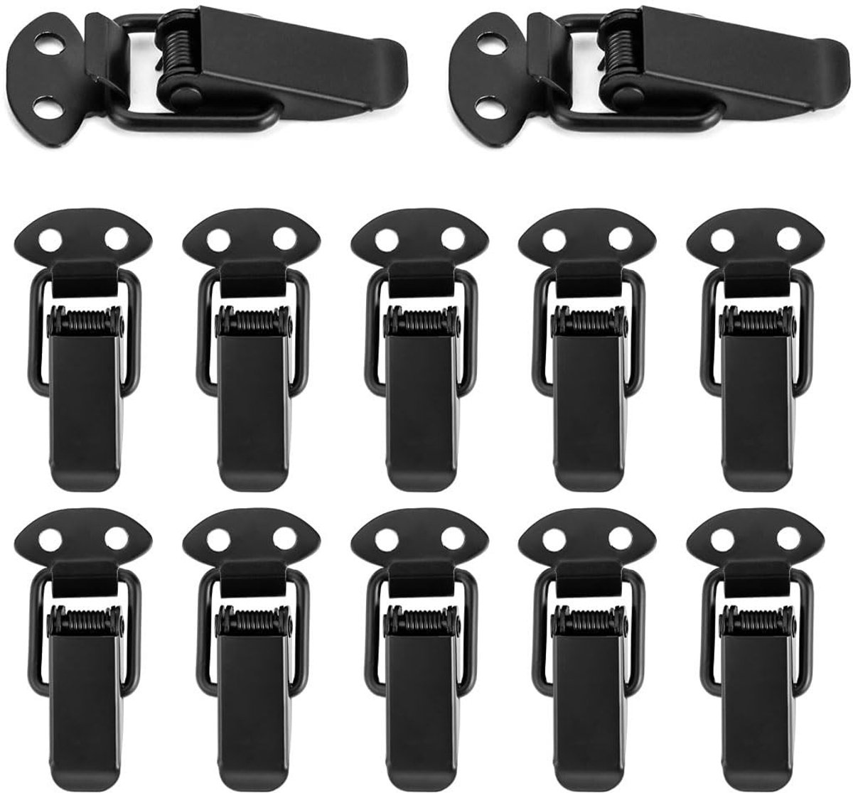 Dailygoods- Hefboomsluiting Stalen - Zwart - 12 Stuks - Duurzaam - Compact Design - Robuuste Constructie - Vergrendeling