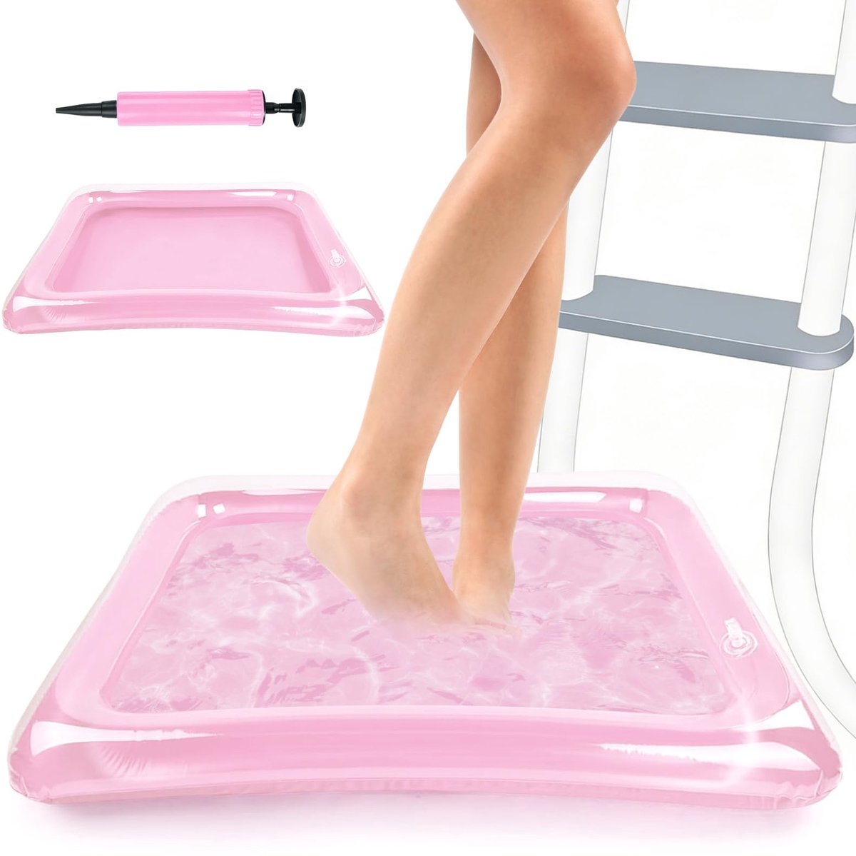 Dailygoods - Opblaasbaar Voetbad - Voetbad voor Thuis en Spa, Inclusief Pomp