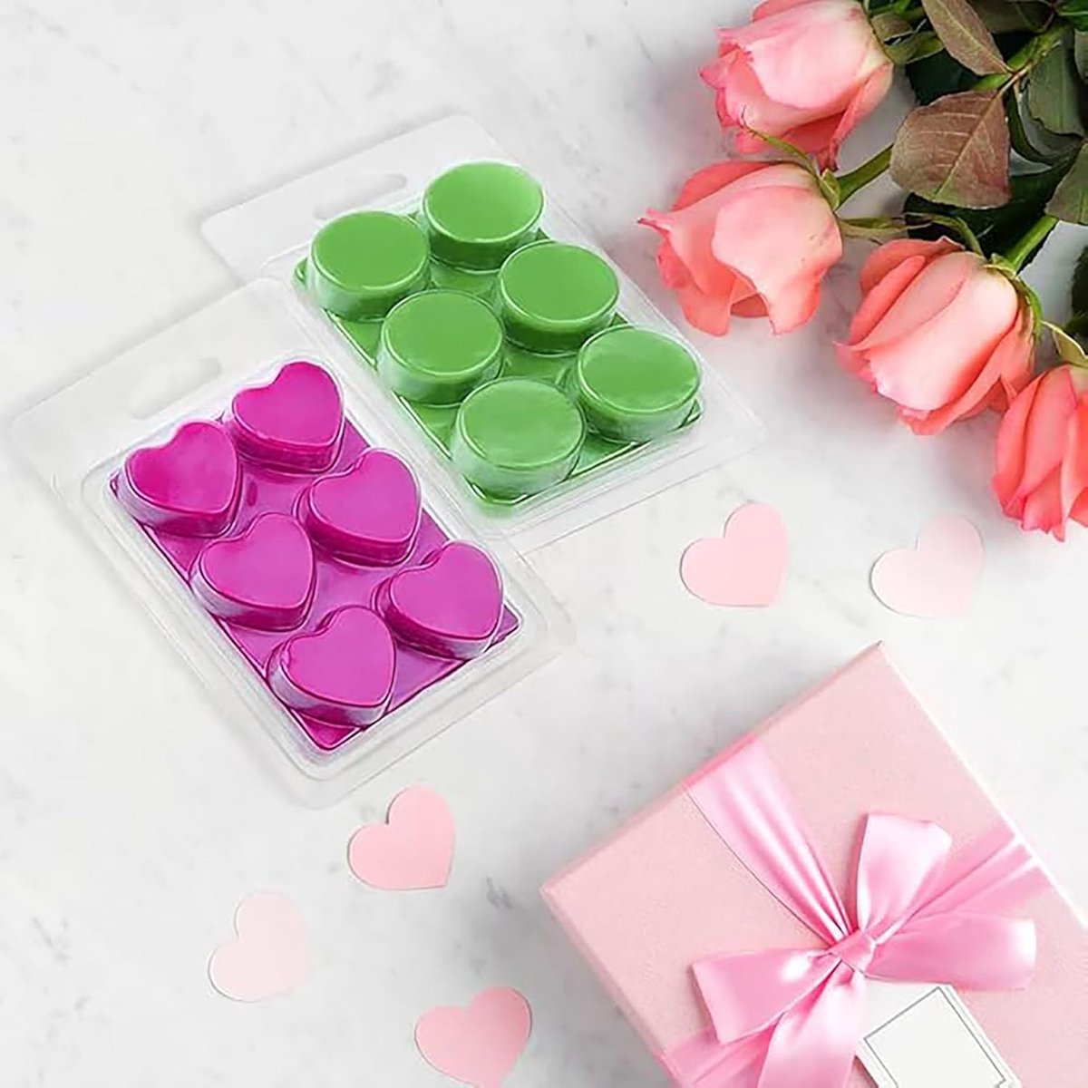 Wax Melt Mallen - Kaarsen Zeep Lade - Ambachtelijk Maken - Dubbel Ontwerp - 100 Stuks - Helder
