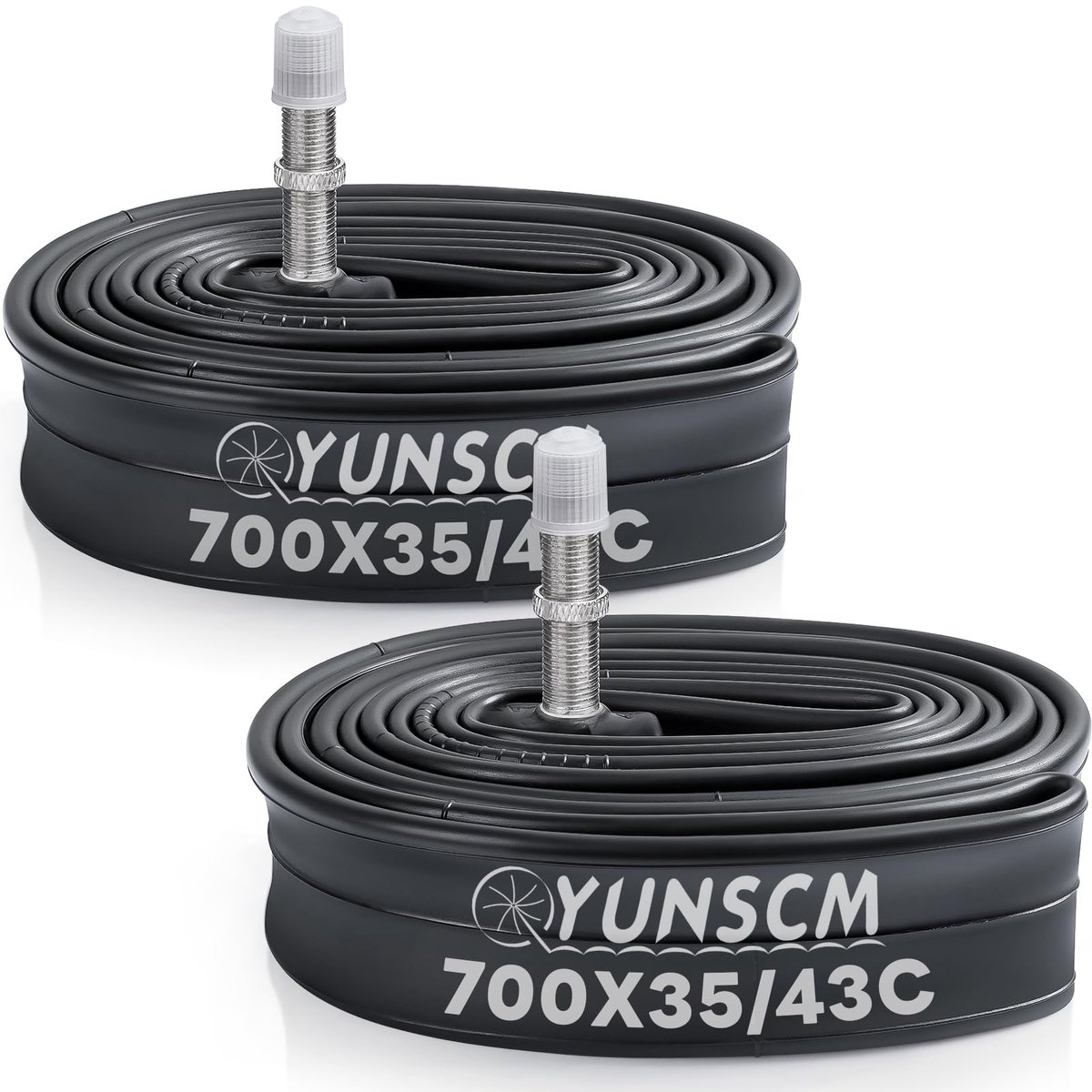 SnelShoppen - 2x 700C Fiets Binnenbanden 35/43-622 - Compatibel met 700x35C/38C/40C/43C - TR4A 40mm Ventiel voor Racefiets en MTB