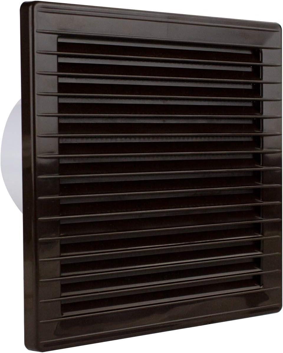 Badkamerventilator - Afzuigventilator Vochtsensor - Vochtige Lucht Afvoeren - Vervangbare Fronten - Ø 125 mm - Bruin