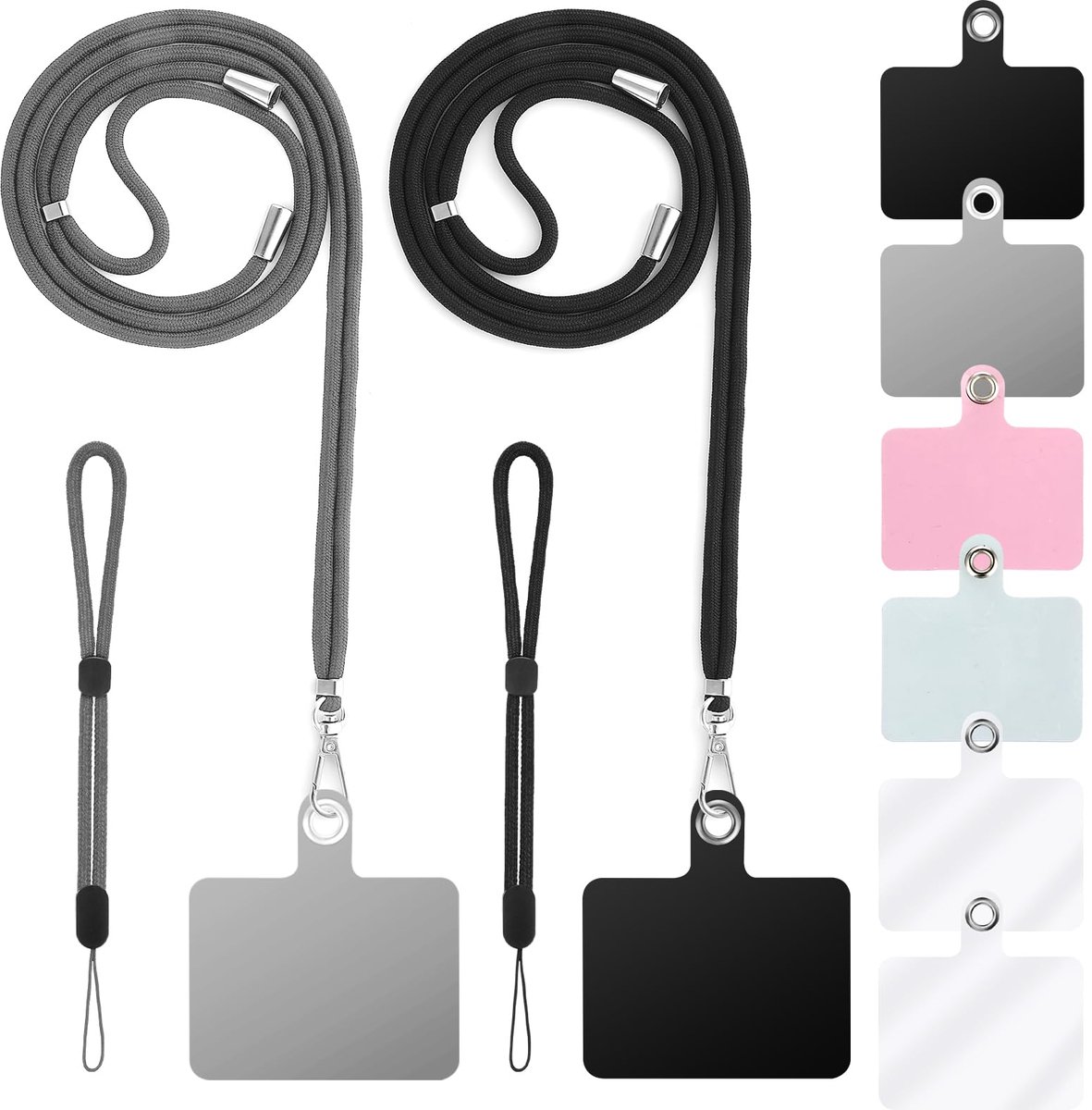 Dailygoods - Mobiele Telefoon Lanyard Set - 2x Nekkoord en 2x Polsband