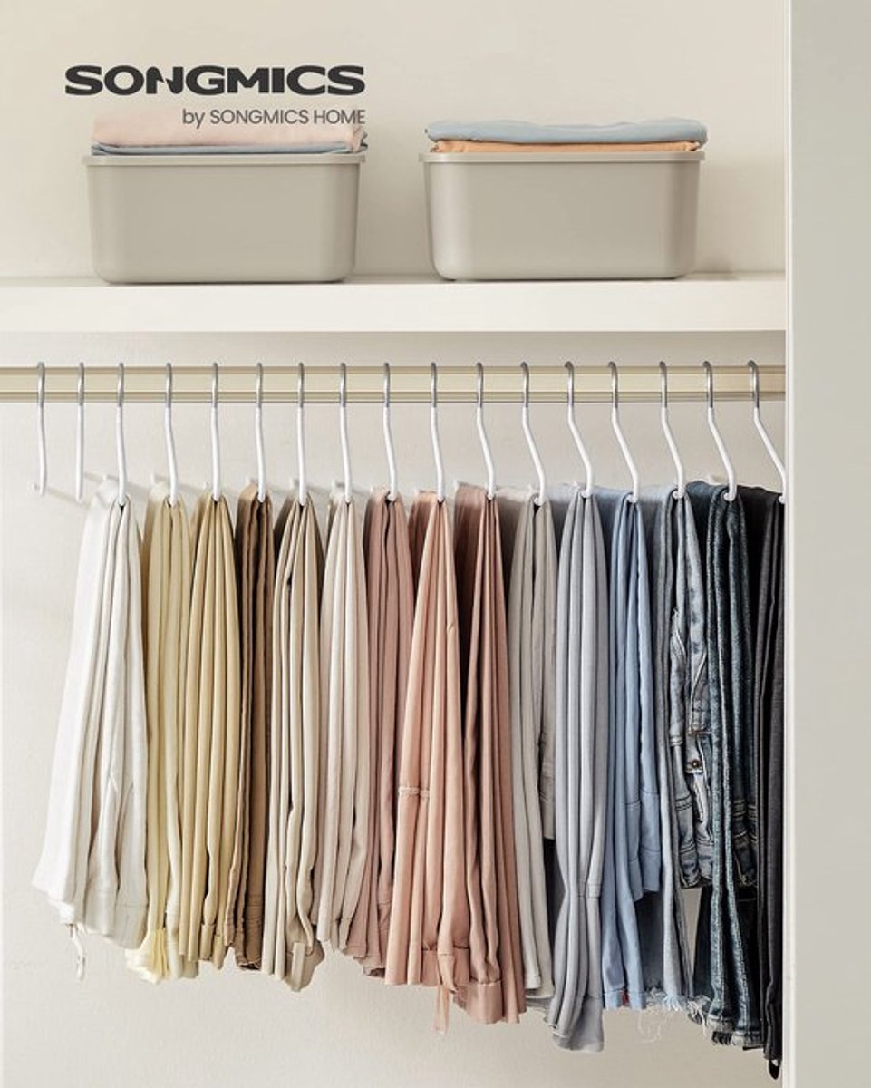 Broekhanger 20 Stuks - Metalen Hangers - Antislip - Verchroomd - Ø 5 mm Draad - Robuust en Duurzaam - Kledinghanger