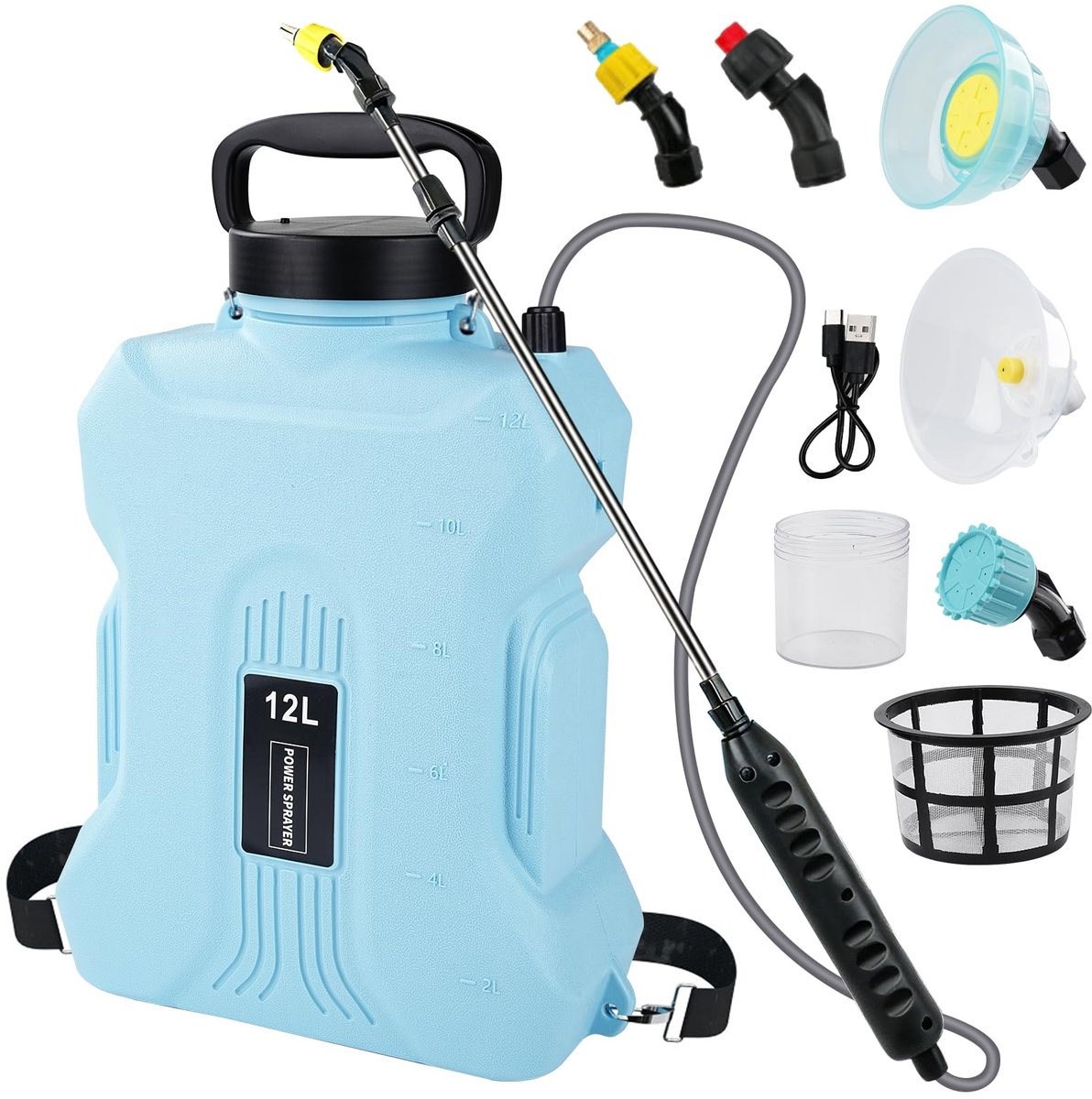 Dailygoods - Elektrische Tuinspuit - Onkruidspuit met 12 Liter Inhoud