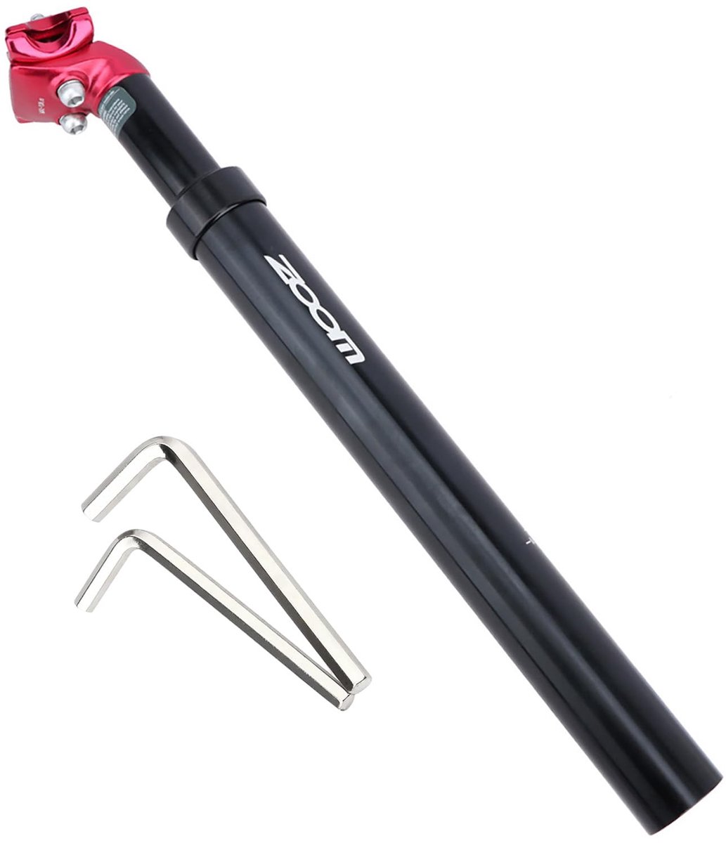 SnelShoppen - Fiets Schokdemper Zadelpen 31,6 mm - Veer Schokdemper Zadelpen voor Elektrische Fietsen, Mountainbikes, Stadsfietsen - Verende Zadelpen
