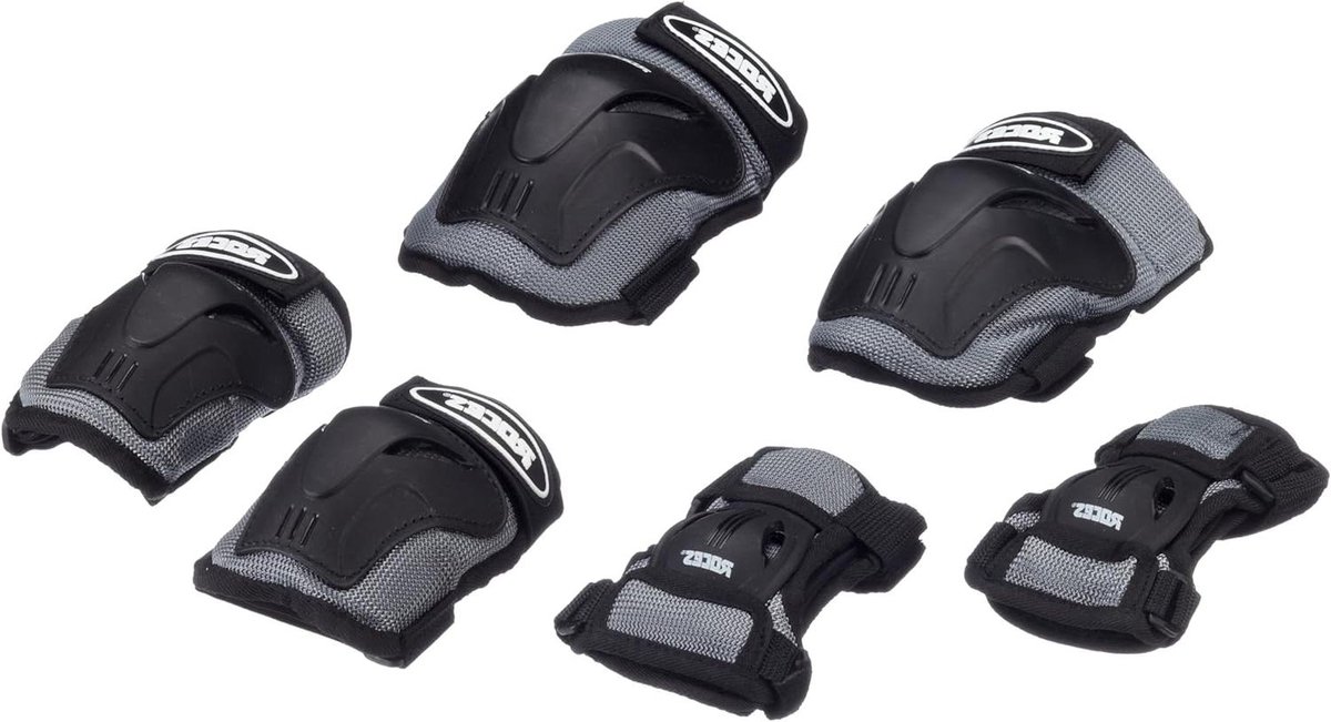 Kinderen Beschermingsset - Valbescherming Skaten - Veilig Sporten - Drievoudige Padset - One Size - Grijs/Zwart