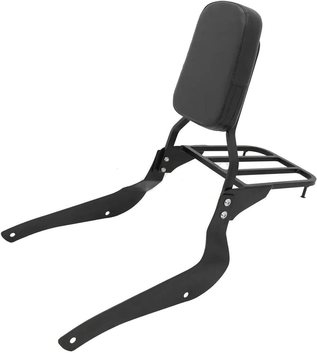 Motorfiets Rugleuning - Passagierssteun Bagagerek - Comfortabel Rijden - Afneembaar Ontwerp - 1 set - Zilver