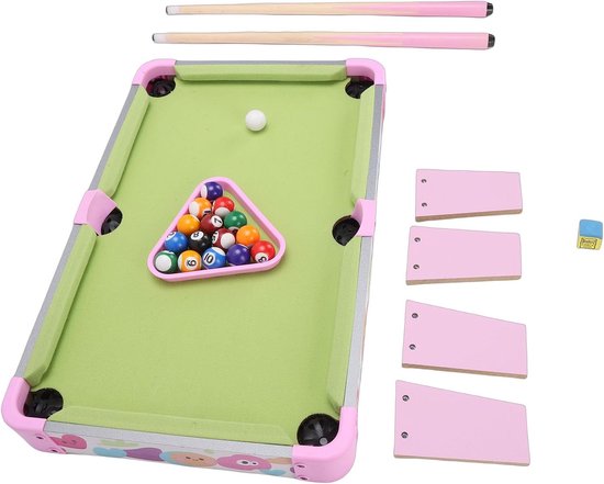 Kinderbiljarttafel - Mini Pooltafel - Gezinsspel - Stevig Frame - 51x32cm — afbeelding 4