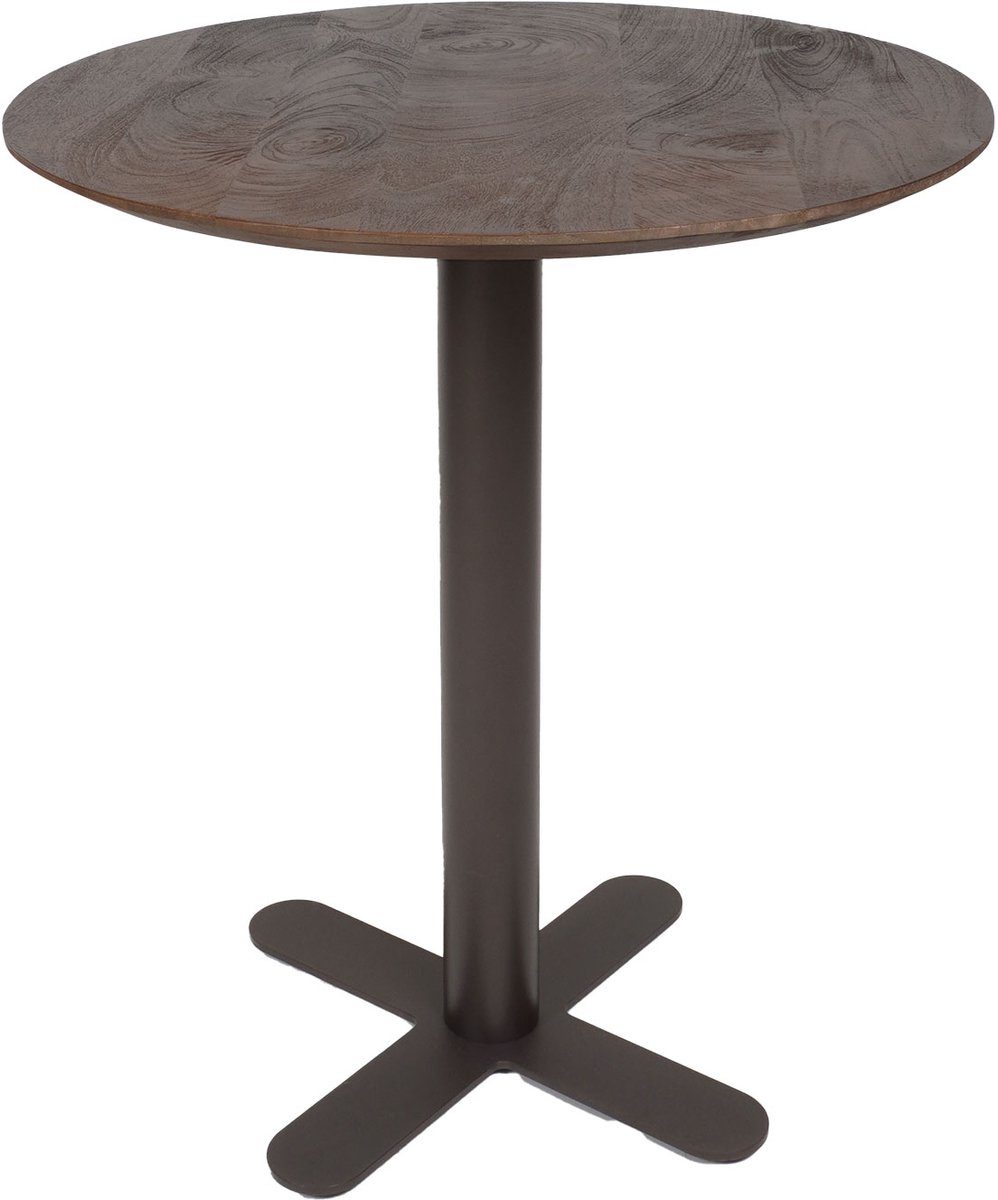 Horeca Eettafel Kruispoot - Espresso Mangohout - Rond ø70 cm