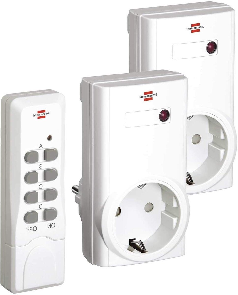 Draadloze Schakelset - Stopcontact met Afstandsbediening - Apparaten Bedien - Verhoogde Aanraakbescherming - 1000 W - Wit