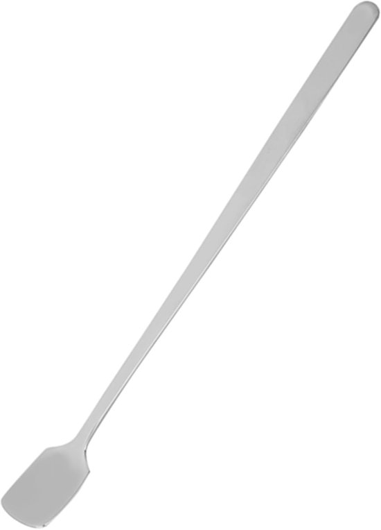Menglepel Lange Steel - Barlepel Roestvrijstaal - Drankjes Mixen - Vierkante Kop - 17 cm - Zilver — afbeelding 2
