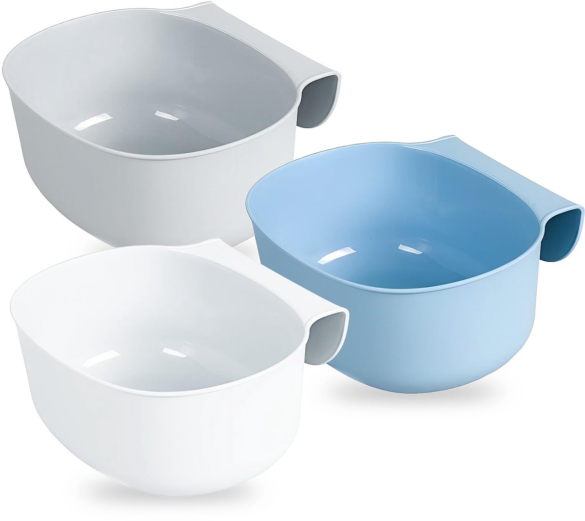 Dailygoods - 3-delige keukenafvalbak voor aan de kastdeur, ideaal voor organisch afval