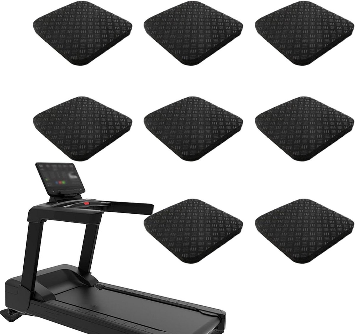 Fitnessapparatuur Mat - Loopband Mat - Vloer Beschermen - Hoge Dichtheid Siliconen - 10 x 10 cm - Meerkleurig