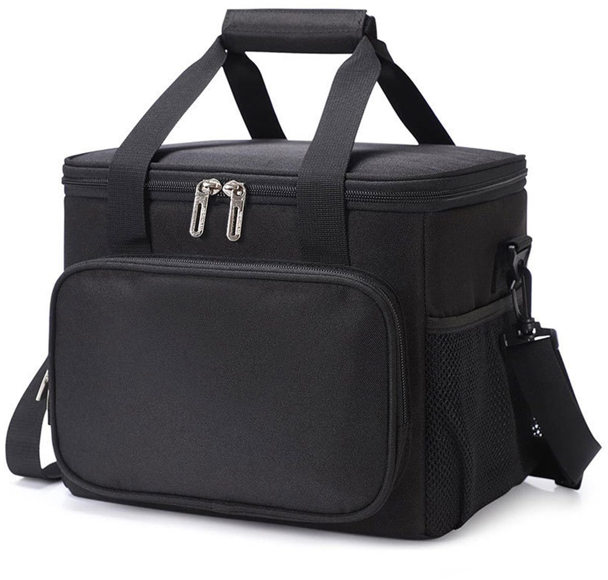 SnelShoppen - Opvouwbare Koeltas 27L/15L - Waterdichte Isolatietas met PEVA, Draagbaar als Rugzak of Handtas, Zwart/Grijs voor Picknick, Festival en W