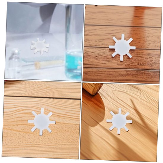 Magnetische Roerstaafjes - Roerkoppen PTFE - Vloeistoffen Mengen - Gear Rotor Ontwerp - 4 x 4 x 0.8 cm - Wit — afbeelding 5
