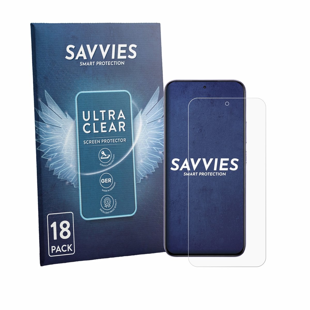 Savvies - Screenprotector voor realme P4R 5G - Folie Beschermfolie transparant 18 Stuks