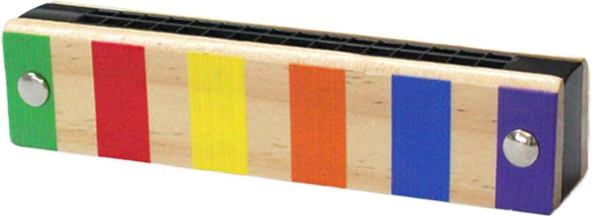 Mondharmonica Kinderen - Muziekinstrument Speelgoed - Muziek Leren - 16 Gaten Dubbel - 13 cm - Regenboog